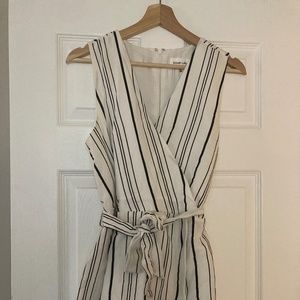 Sugarlips Black and White Striped Romper Casual Wedding Brunch